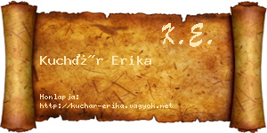 Kuchár Erika névjegykártya
